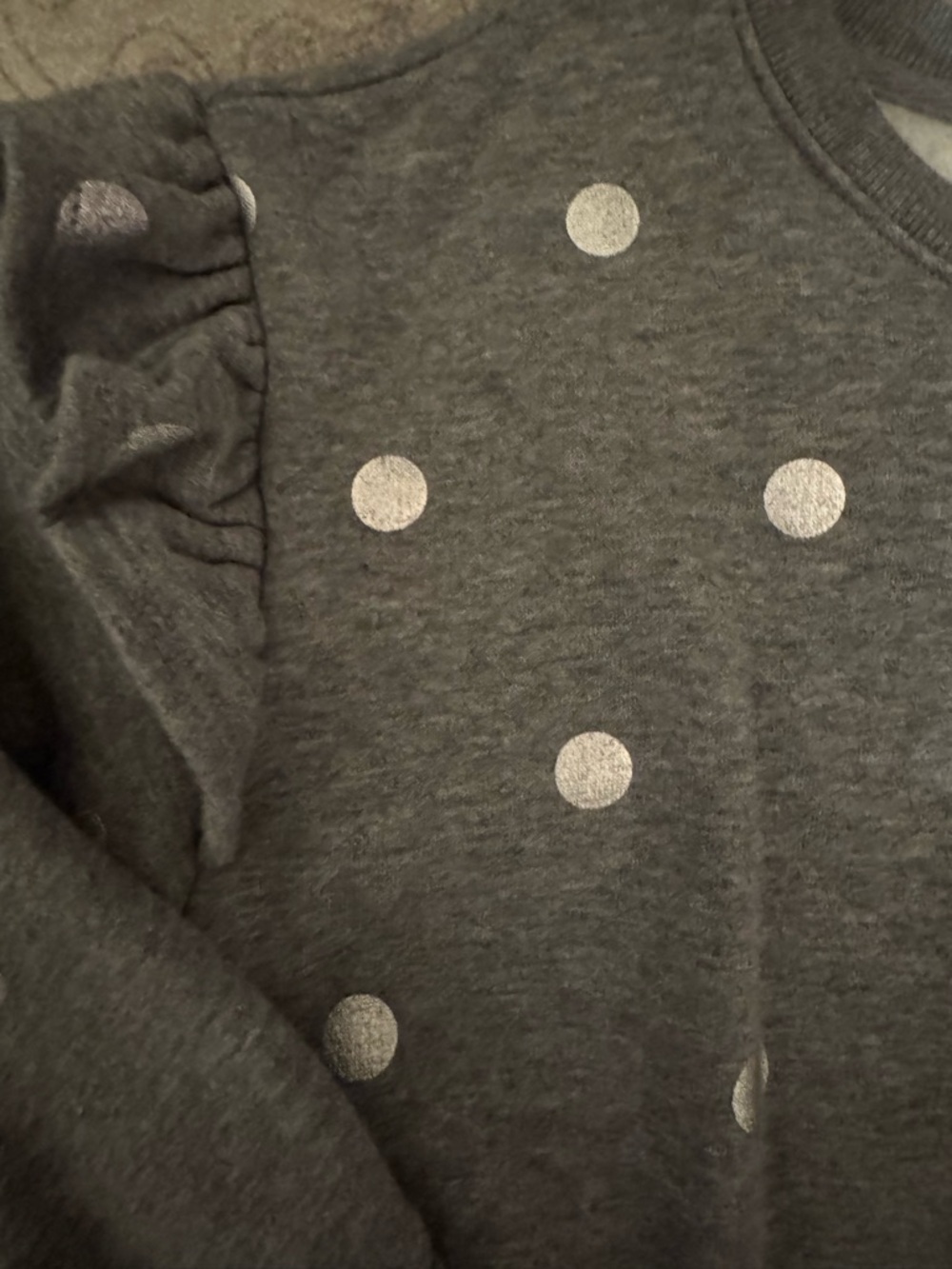 Baby Gap Gray Polka Dot Ruffle Sweatshirt & Leggings Set - Picture 4 of 6